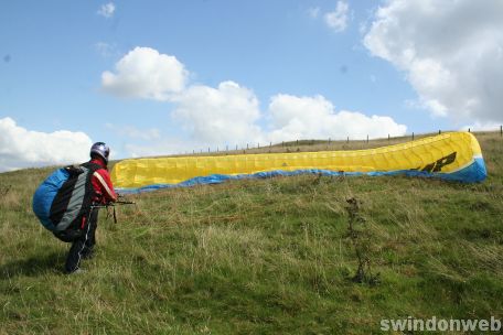 Paragliding on Liddington Hill