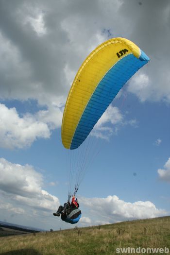 Paragliding on Liddington Hill