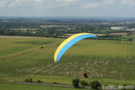 Paragliding on Liddington Hill