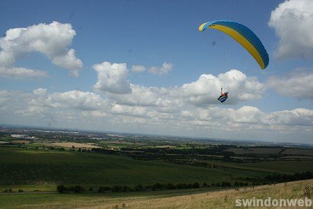 Paragliding on Liddington Hill