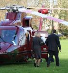 Camilla flies into Swindon