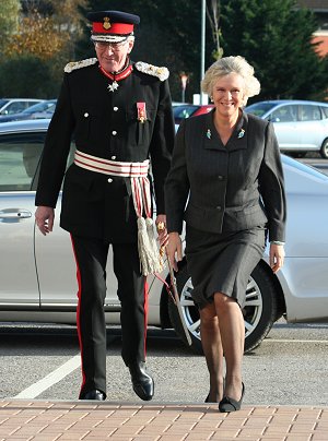 Camilla flies into Swindon