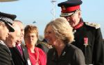 Camilla flies into Swindon