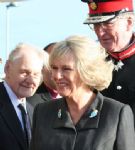 Camilla flies into Swindon