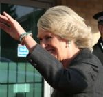 Camilla flies into Swindon