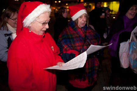 Carol singing in Swindon