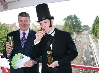 Arkell's director George Arkell (as Brunel) and Paul Hinsley, First Great Western's Head of Catering